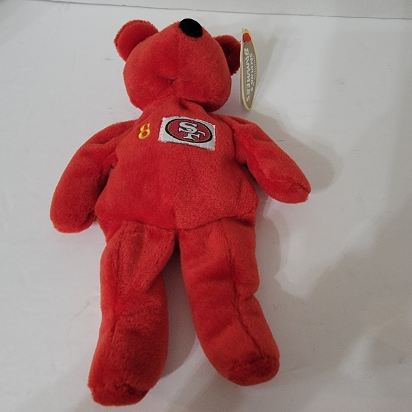 Salvino's Bammers Beanie Bear. 1999  Series #8 Steve Young - Picture 6 of 12